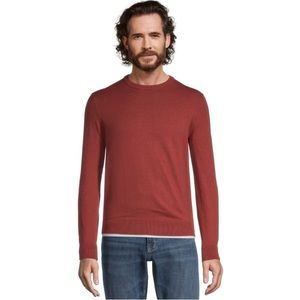 Denver Hayes Soft Cotton crewneck sweater - Rust Heather - Medium